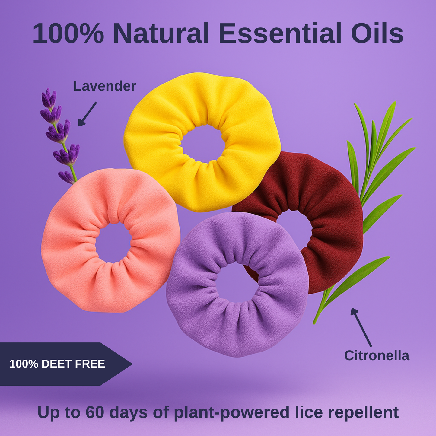 Lice Repellent Scrunchie 4-Pack